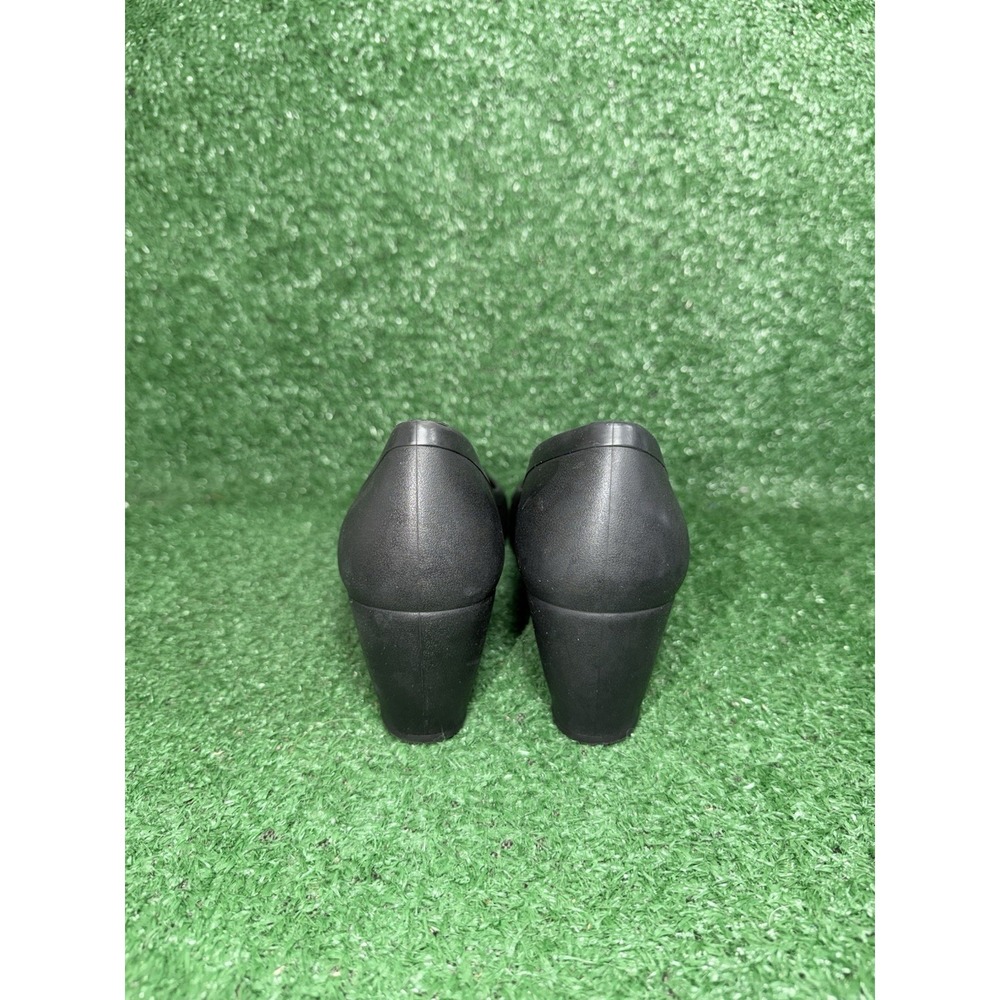 Crocs Lina Wedge Shoes Womens Size 10 Black Slip On Heel Casual Comfort Sandals - Picture 7 of 9